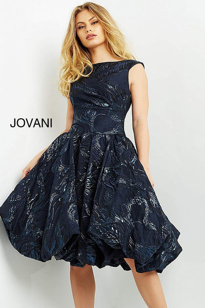 Fit And Flare Knee Length Cocktail Dress Jovani 05016 Morvarieds