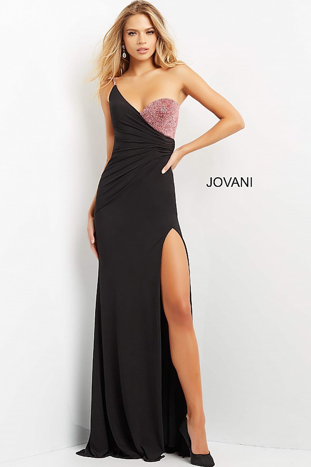 Embellished Bust Fitted Evening Dress Jovani 09021