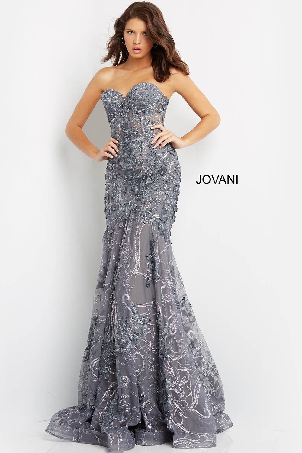 Strapless Mermaid Prom Dress Jovani 07935