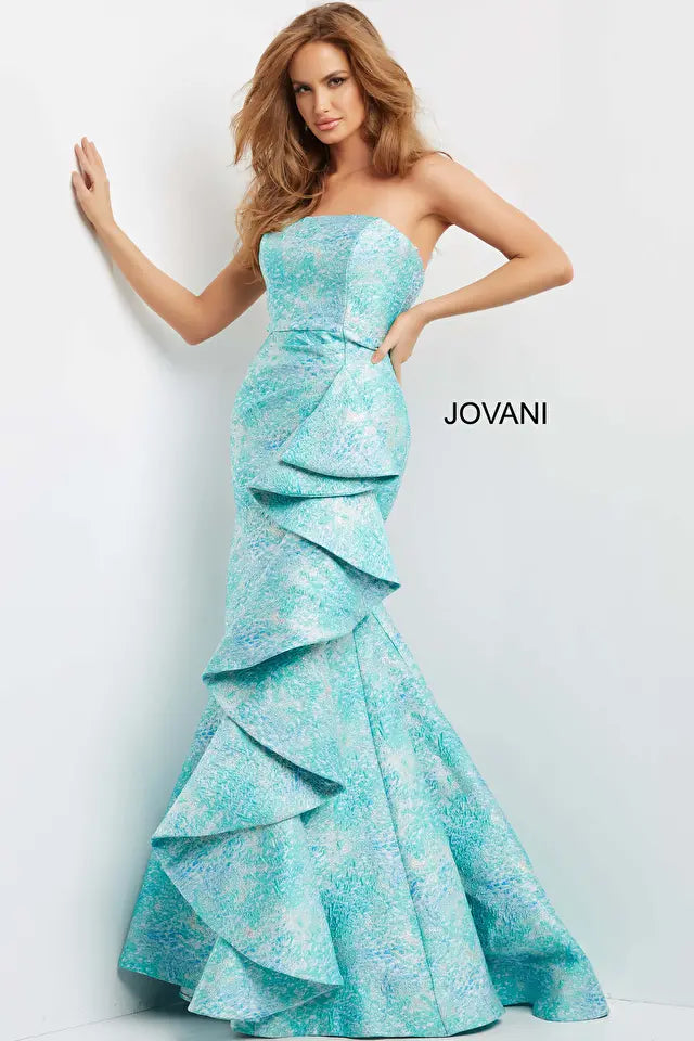 Blue Mint Mother Of The Bride Dress - Jovani 08093