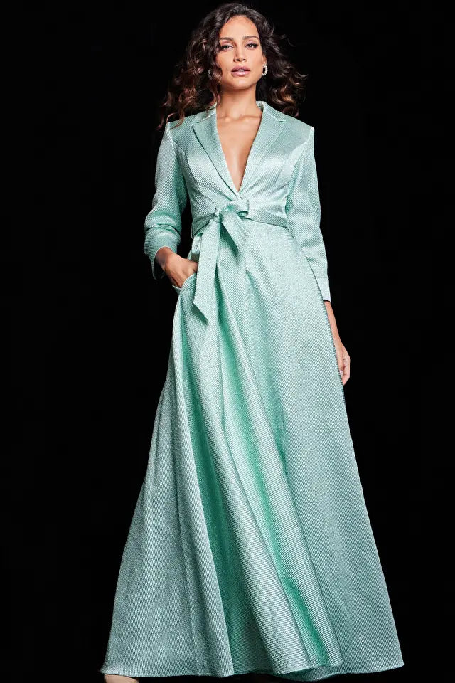 Mint Colour Magnificent Mother of the Bride Dress - Jovani 23179- Morvarieds