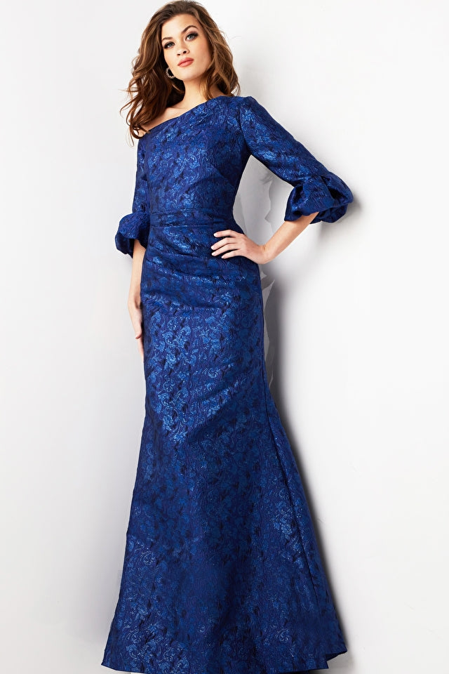 Jovani blue lace dress best sale