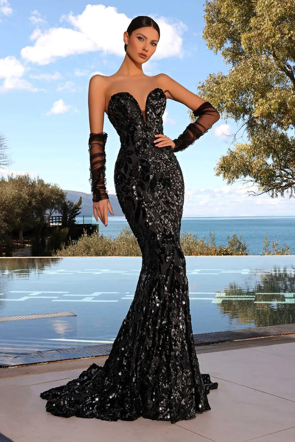 Low Back Spaghetti Strap Dress | Nicoletta Jadore  NC2014 - Morvarids