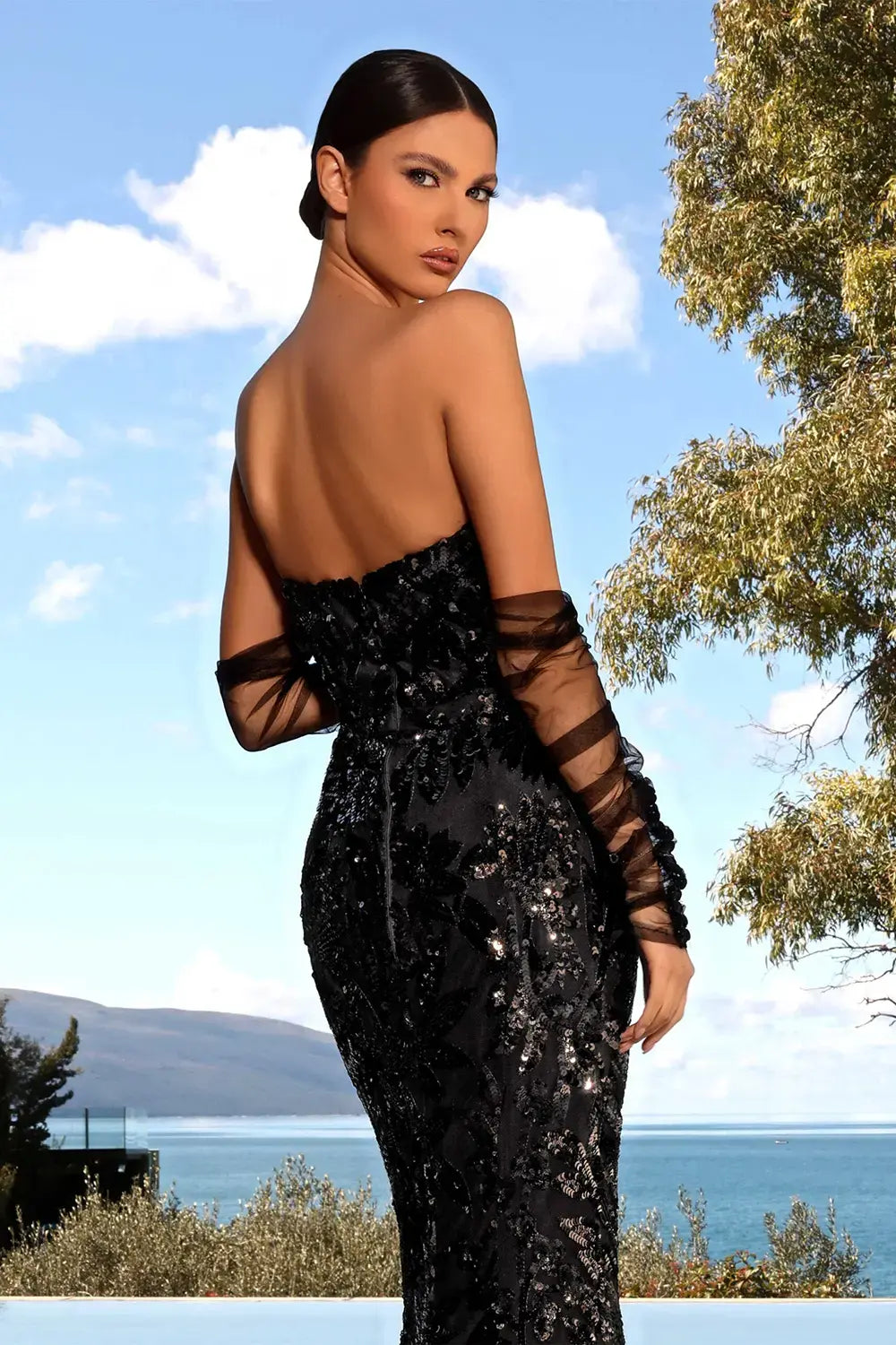 Low Back Spaghetti Strap Dress | Nicoletta Jadore  NC2014 - Morvarids