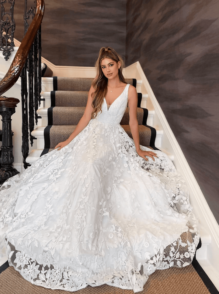 A line Lace Evening Dress | Jadore Dress JP140 - Morvarieds