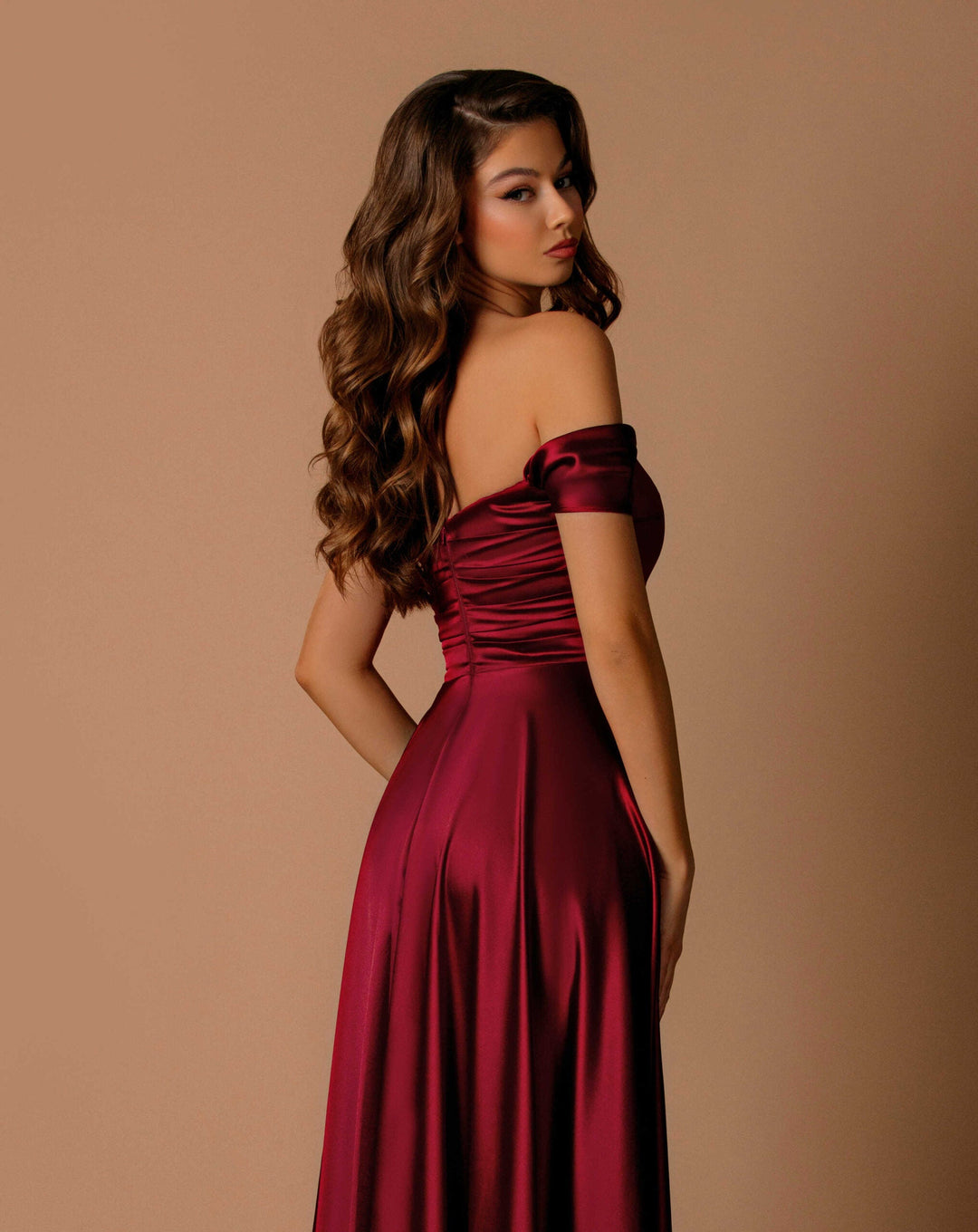 Nicoletta Bridesmaids Dresses | NBM1025 Wine - Morvarieds Fashion