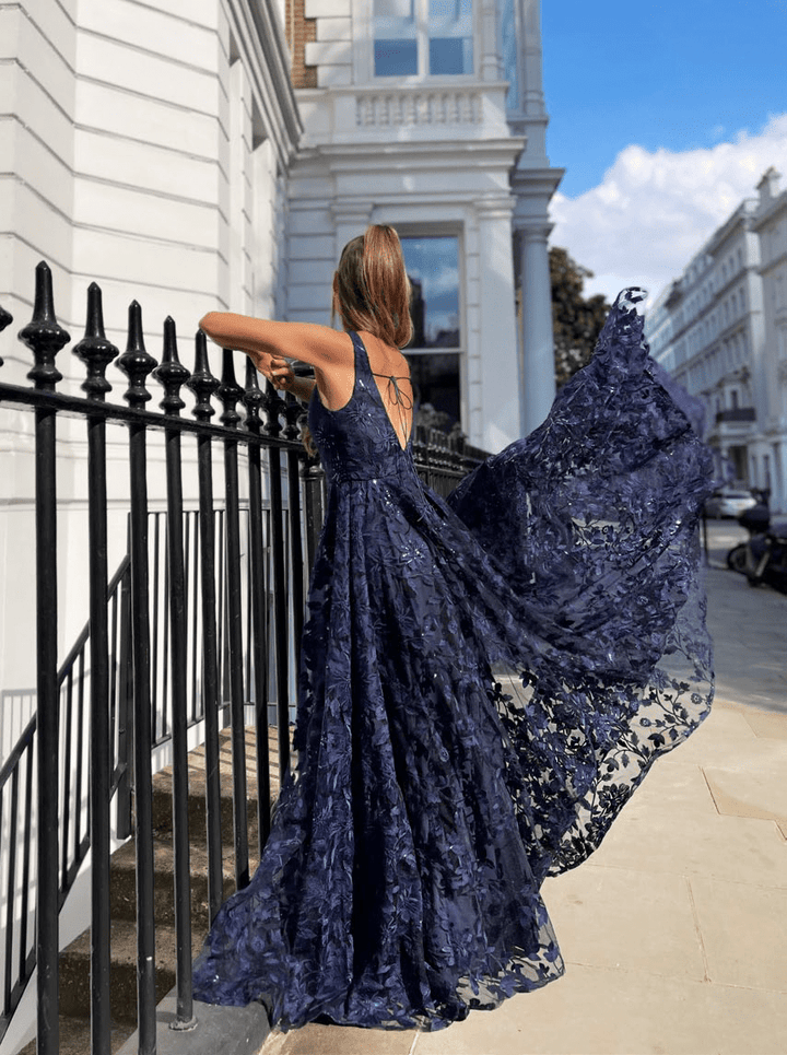 A line Lace Evening Dress | Jadore Dress JP140 - Morvarieds