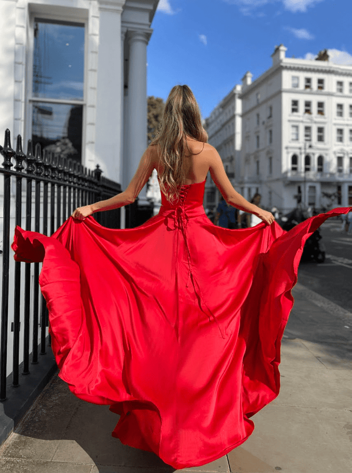 Red Corset Bodice Formal Dress | Jadore Dress JP142 - Morvarieds 