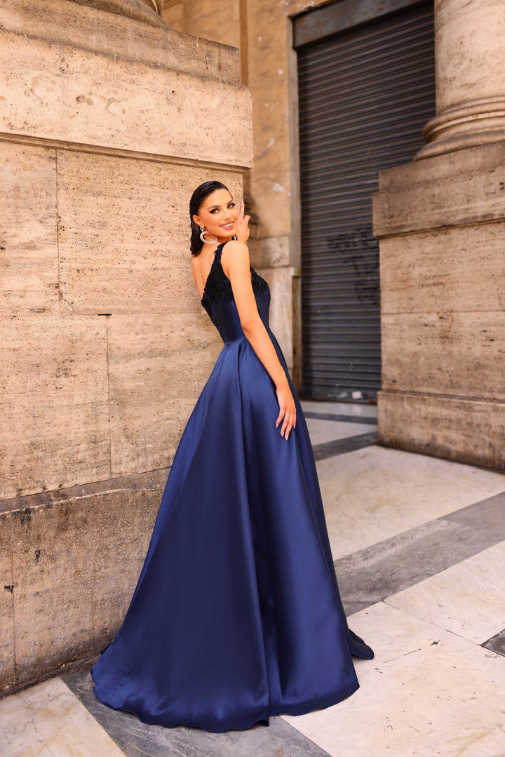 Dazzle in Style by Nicoletta One Shoulder Ball Gown NC1009 -Morvarieds