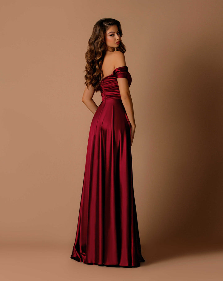 Nicoletta Bridesmaids Dresses | NBM1025 Wine - Morvarieds Fashion