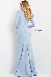 Low V Neck Fitted Evening Dress Jovani 07242