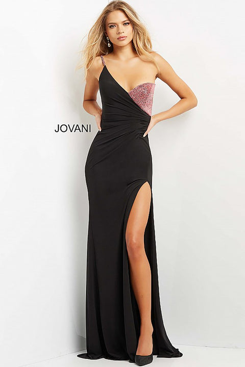 Embellished Bust Fitted Evening Dress Jovani 09021