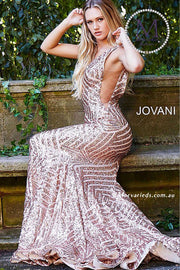 Sparkly Sequin Embellished Formal Prom Dress Jovani 59762 - Morvarieds Boutique