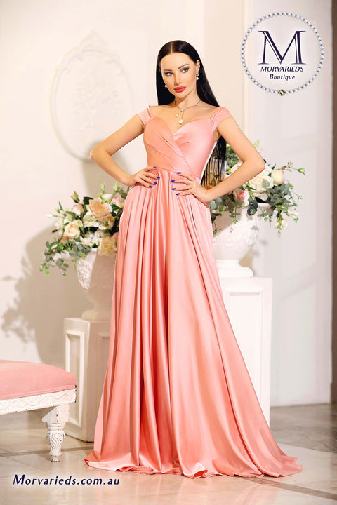 Off the Shoulder Evening Dress | Jadore Dress JP106 | Colour Variants - Morvarieds Fashion
