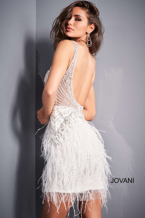 Sheer Bodice Homecoming Dress Jovani 04042 - Morvarieds Fashion
