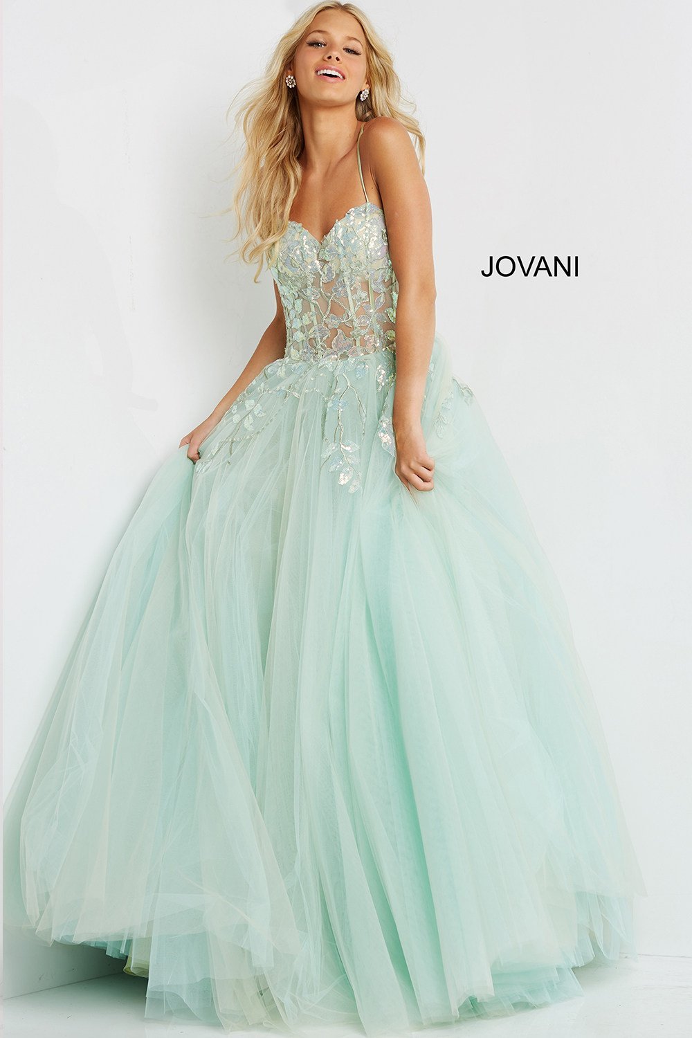 Sweetheart Illusion Bodice Prom Dress Jovani 06816 - Morvarieds Fashion
