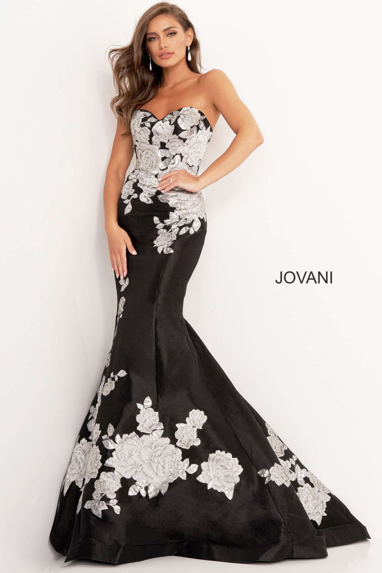 Jovani black mermaid dress hotsell