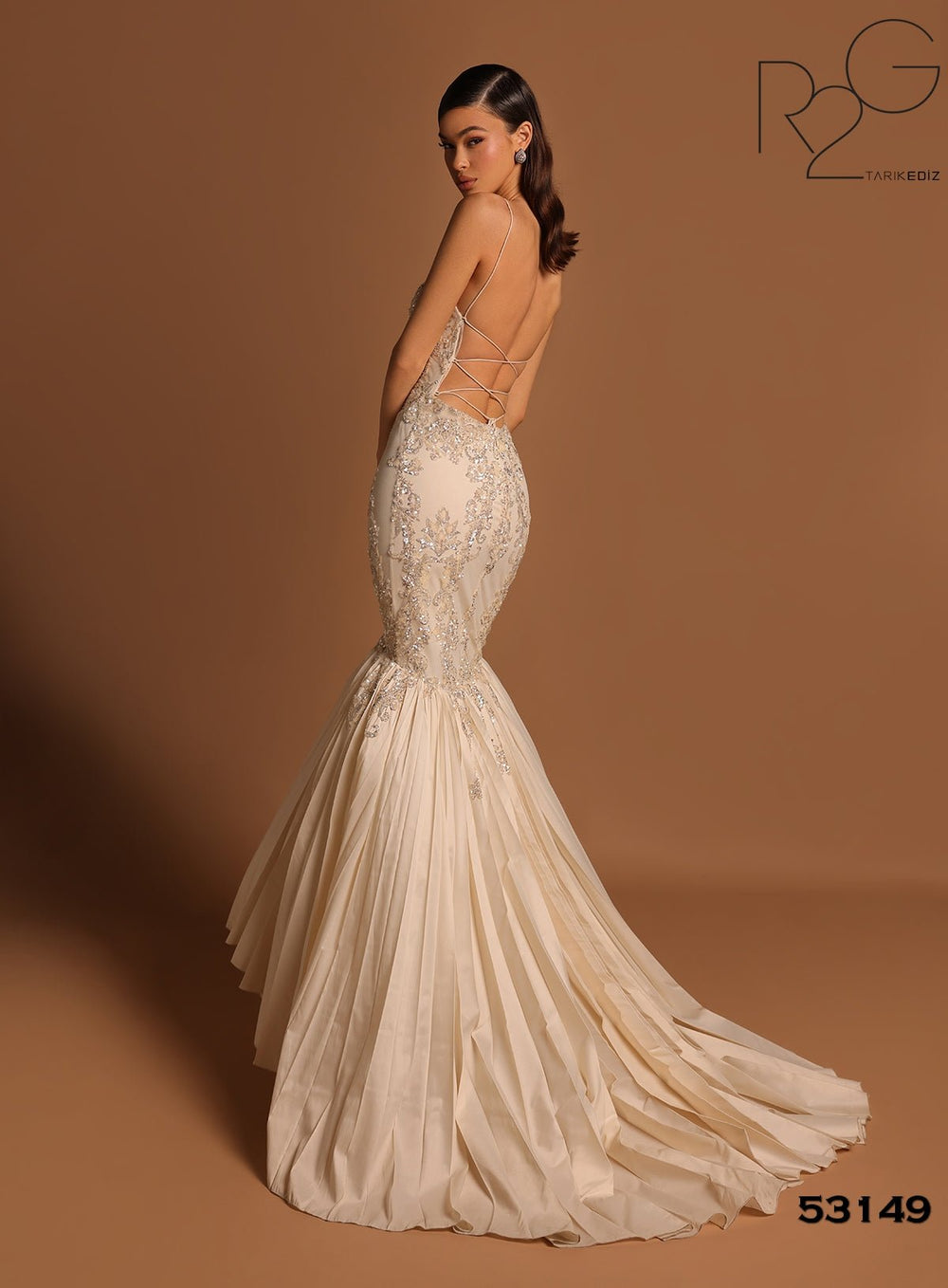Ruched Formal Dress | FAVOR - Tarik Ediz Prom Dress 53149 - Morvarieds Fashion