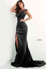 One Shoulder Ruched Evening Dress Jovani 04222 - Morvarieds Fashion
