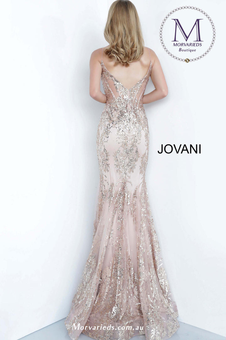 Mermaid V Neckline Formal Prom Dress Jovani 3675 - Morvarieds Fashion