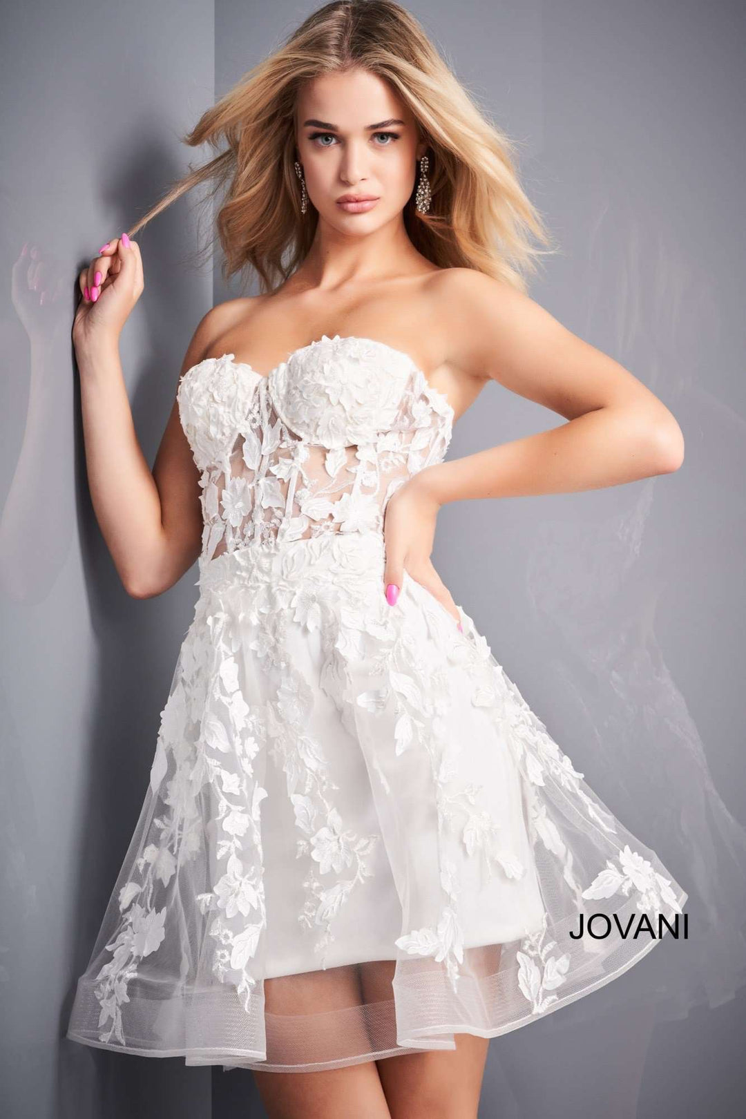 Fit and Flare Homecoming Dress Jovani 04109 - Morvarieds Fashion