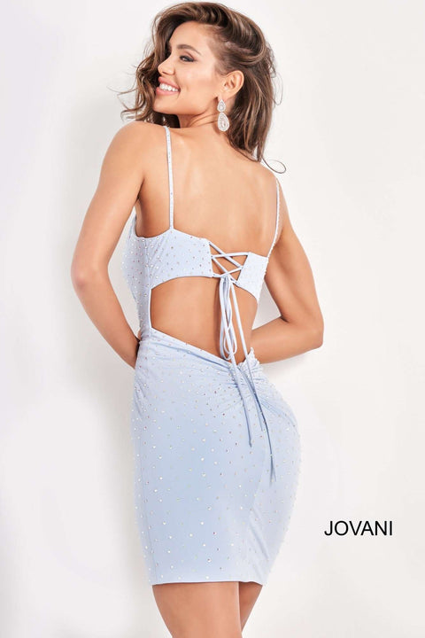 Fitted Spaghetti Strap Homecoming Dress Jovani 05513 - Morvarieds Fashion
