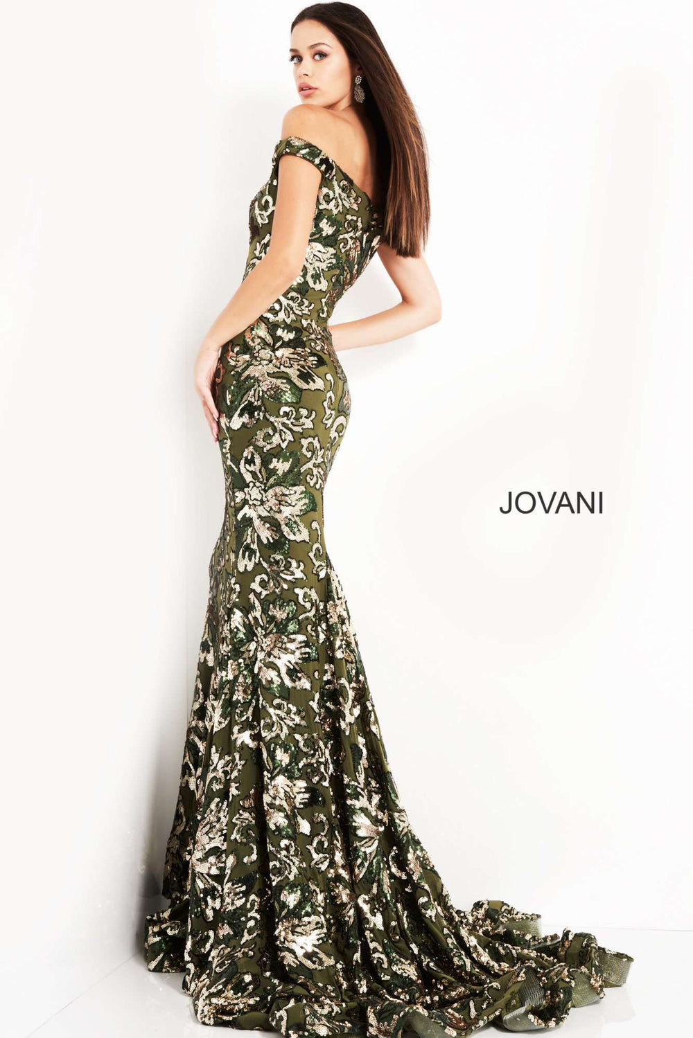 Off the Shoulder Floor length Prom Dress Jovani 63516 - Morvarieds Fashion