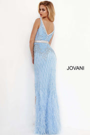 Embellished V Neck Fitted Dress Jovani 55796 - Morvarieds Fashion