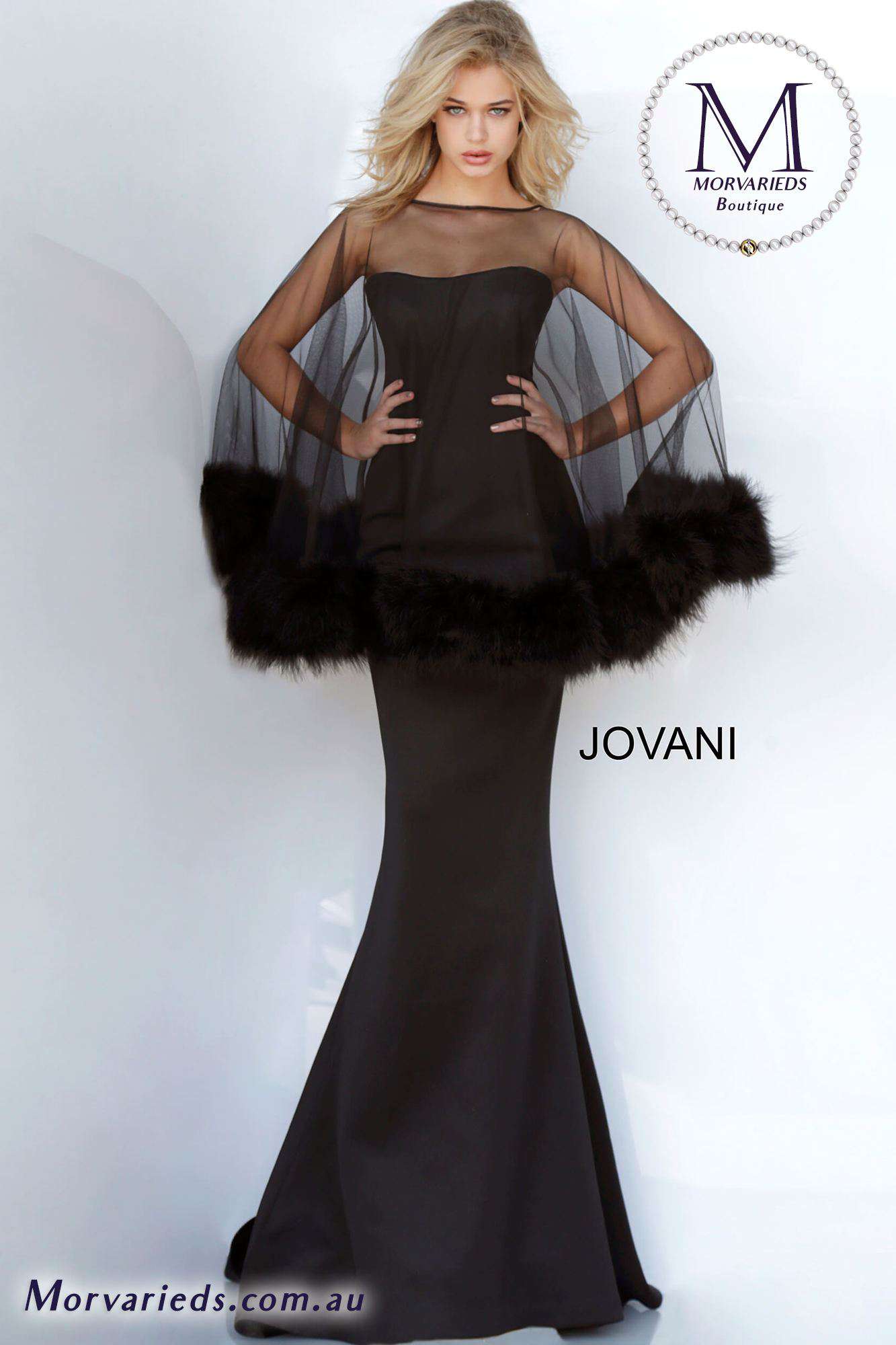 Black Strapless Elegant Evening Gown Jovani 1142 Morvarieds Boutique