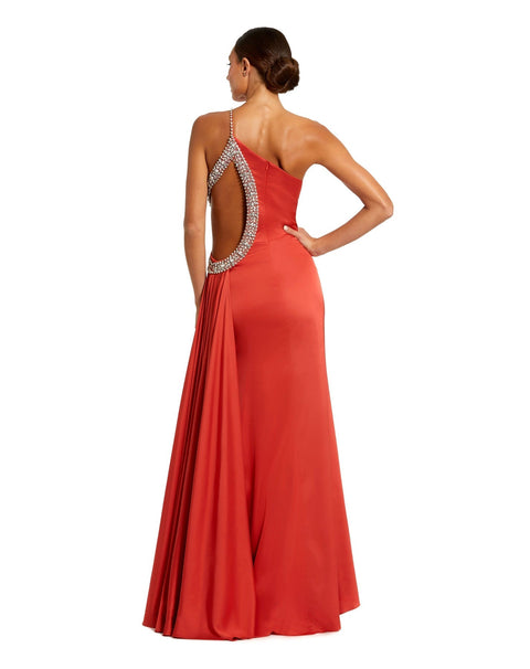 Jewel Embelished Side Cut Out Gown | Mac Duggal 11692 - Morvarieds Fashion