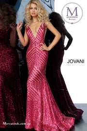 Sparkly Sequin Embellished Formal Prom Dress Jovani 59762 - Morvarieds Fashion