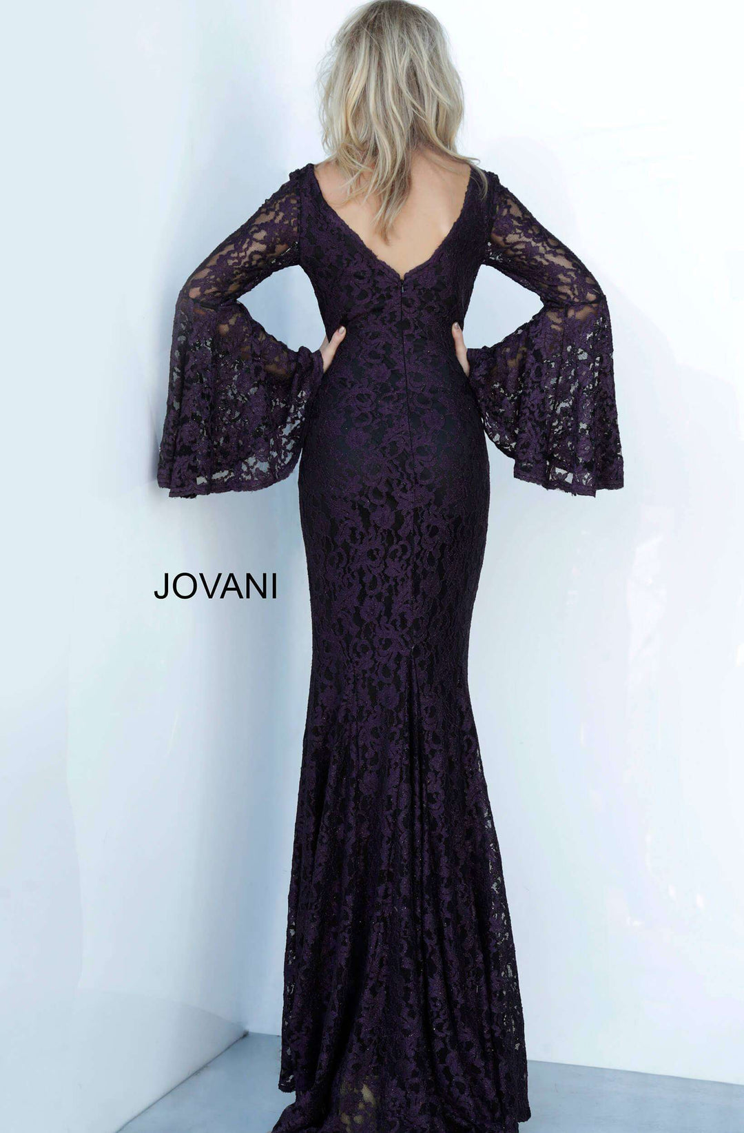 Bell Sleeve Fitted Lace Dress Jovani 03352 - Morvarieds Fashion