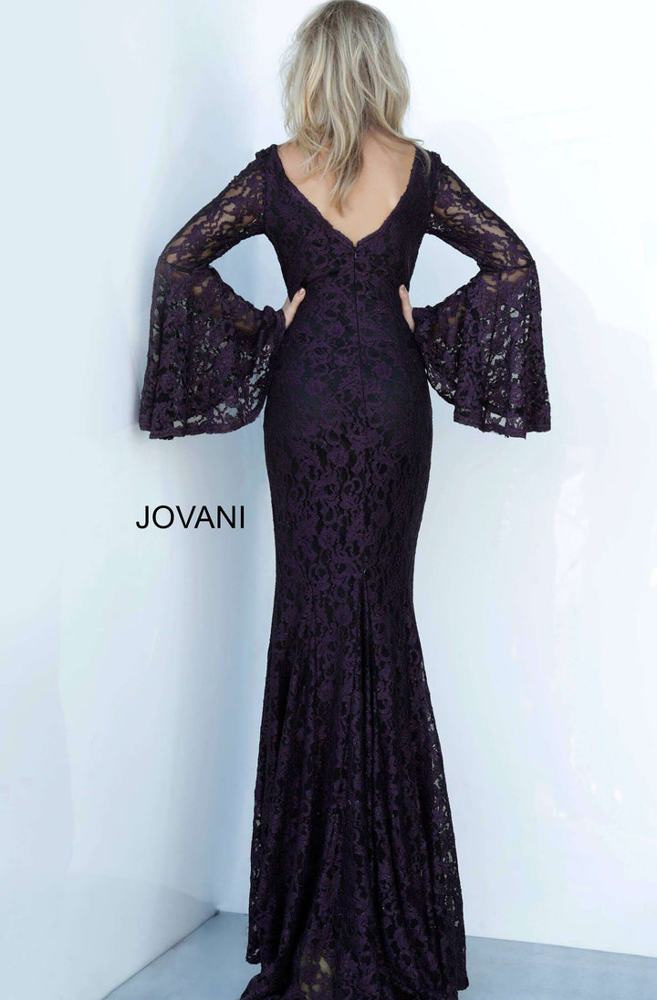 Bell Sleeve Fitted Lace Dress Jovani 03352 - Morvarieds Fashion