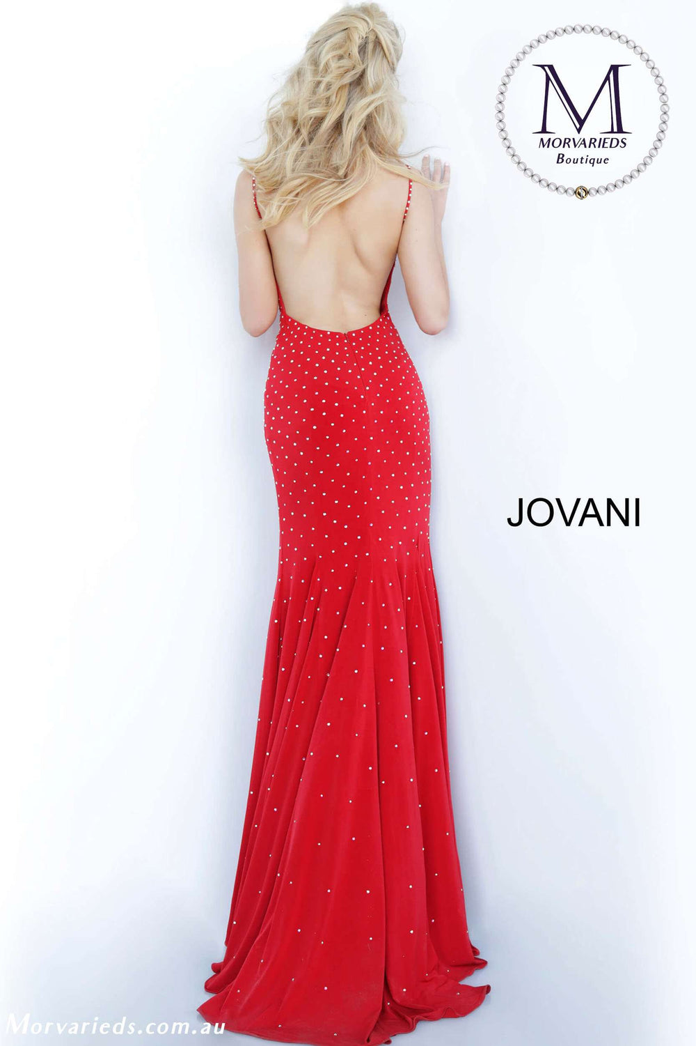 Jersey Beaded Fitted Prom Dress Jovani 63563 - Morvarieds Fashion