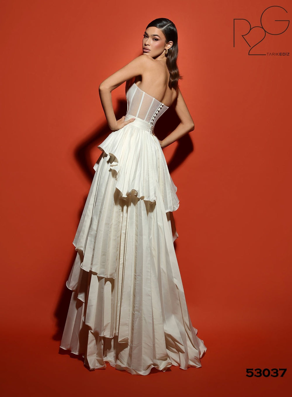 Ruched Formal Dress |CLAIRE - Tarik Ediz Prom Dress 53037 - Morvarieds Fashion