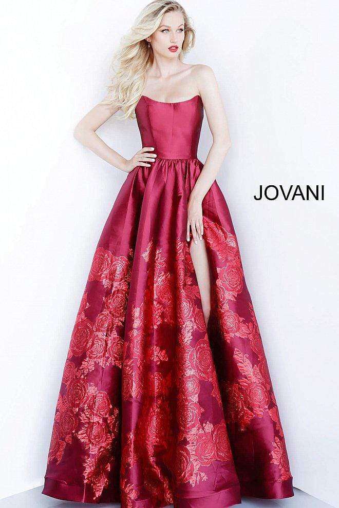 Strapless Pleated Skirt Prom Gown Jovani 02038 - Morvarieds Fashion
