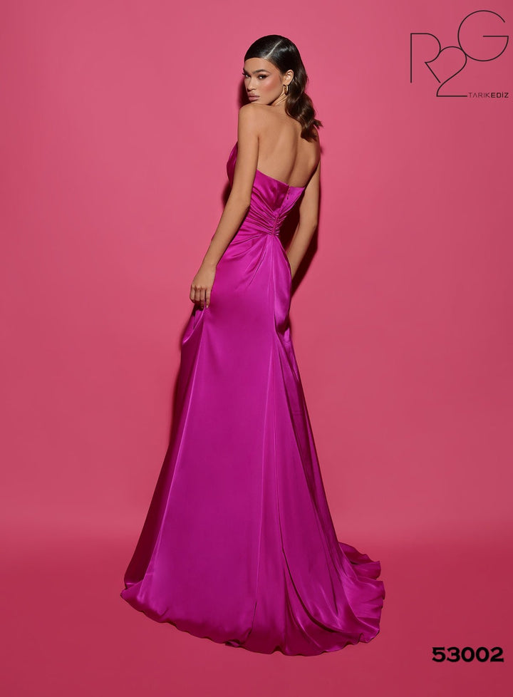 Ruched Formal Dress | BLAKE - Tarik Ediz Prom Dress 53002 - Morvarieds Fashion