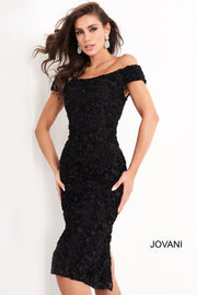 Knee Length Lace Short Dress Jovani 04763 - Morvarieds Fashion