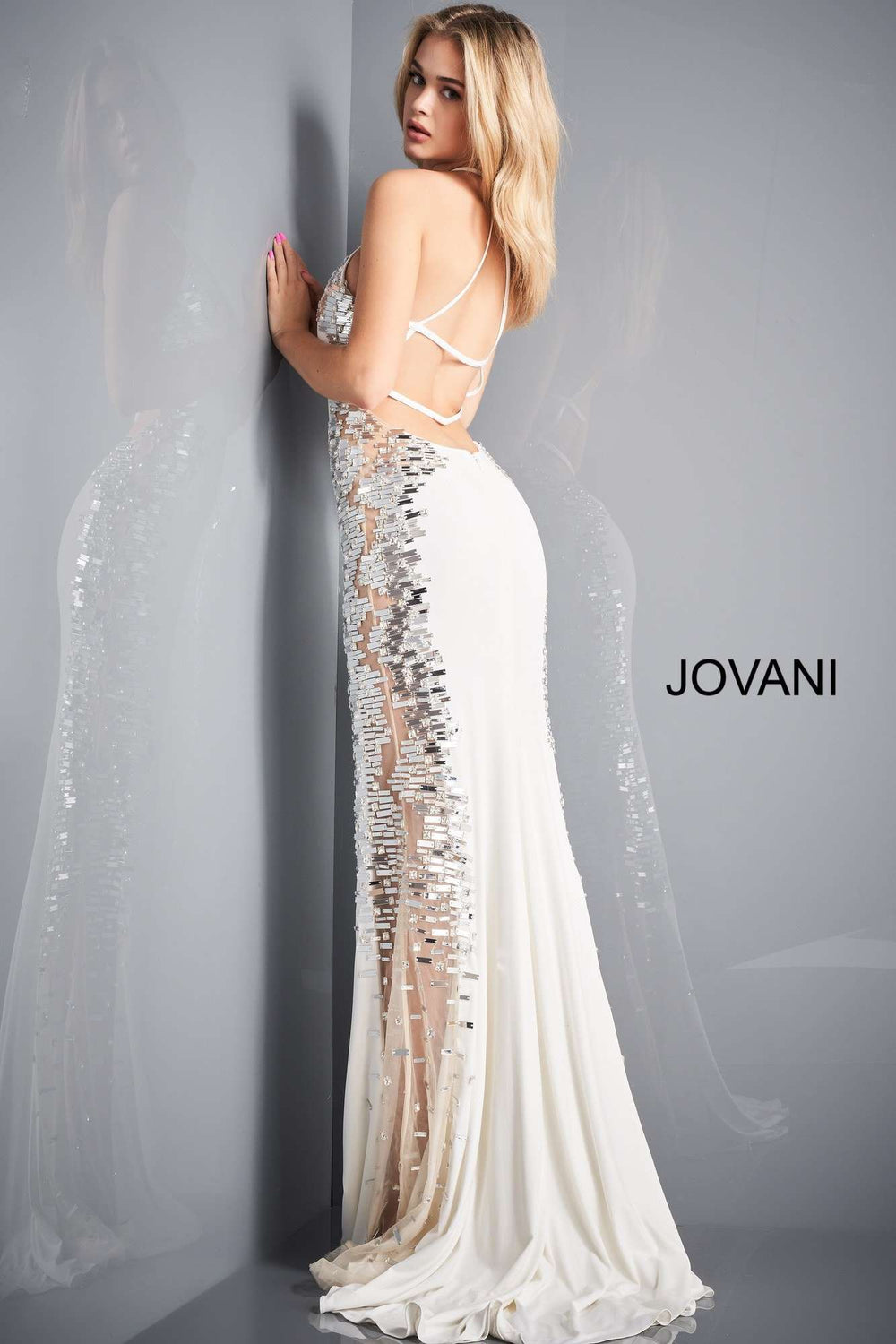 Jersey Embellished Prom Dress Jovani 1126 - Morvarieds Fashion