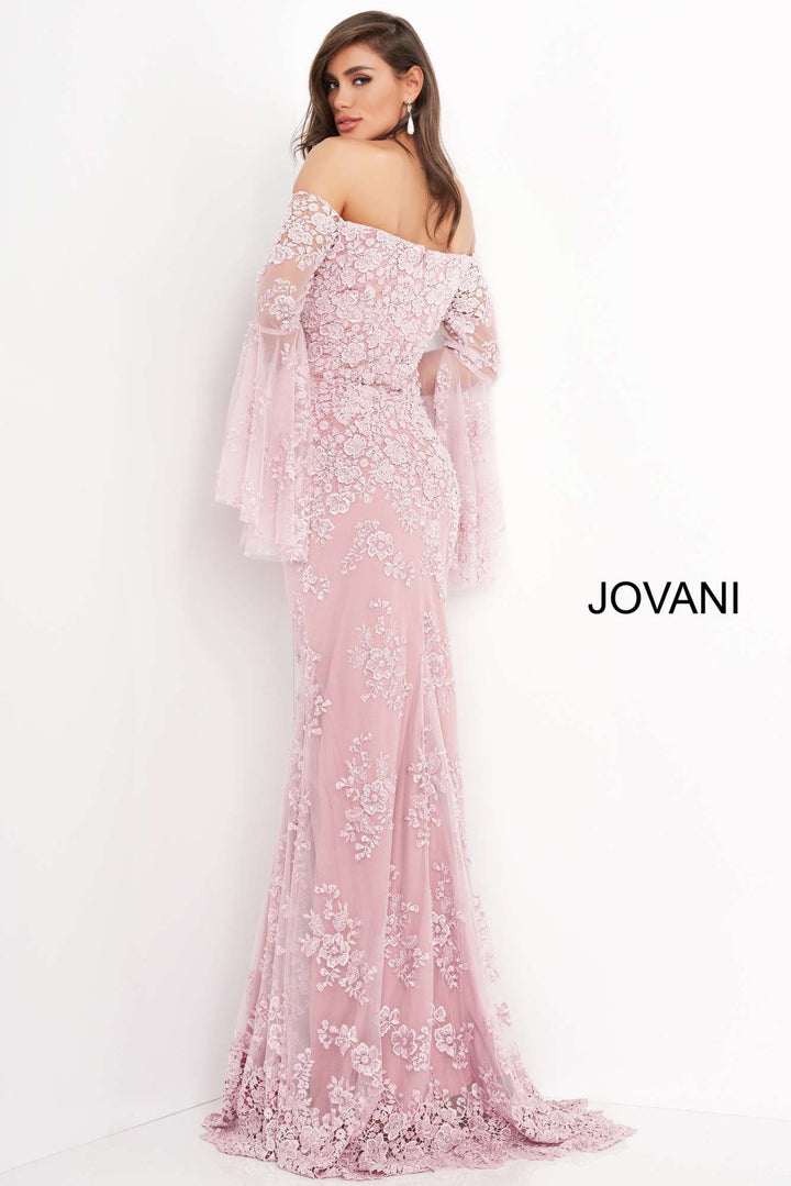 Long Bell Sleeve Evening Dress Jovani 02570 - Morvarieds Fashion