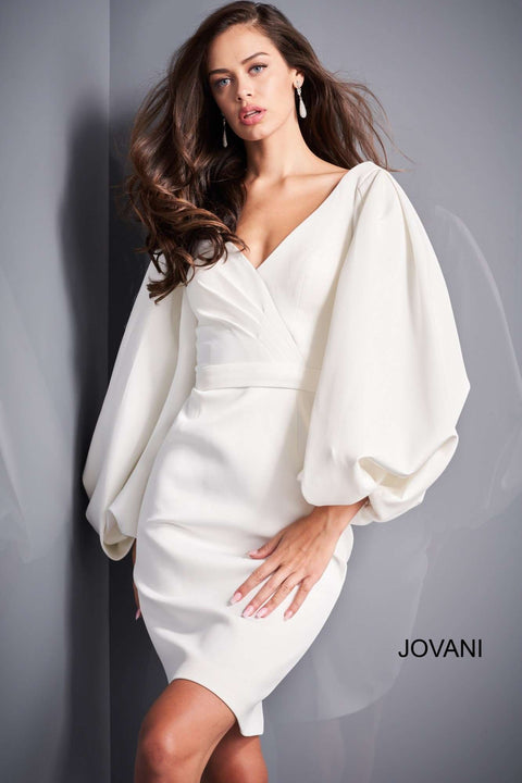 Long Sleeve Cocktail Dress Jovani 04370 - Morvarieds Fashion