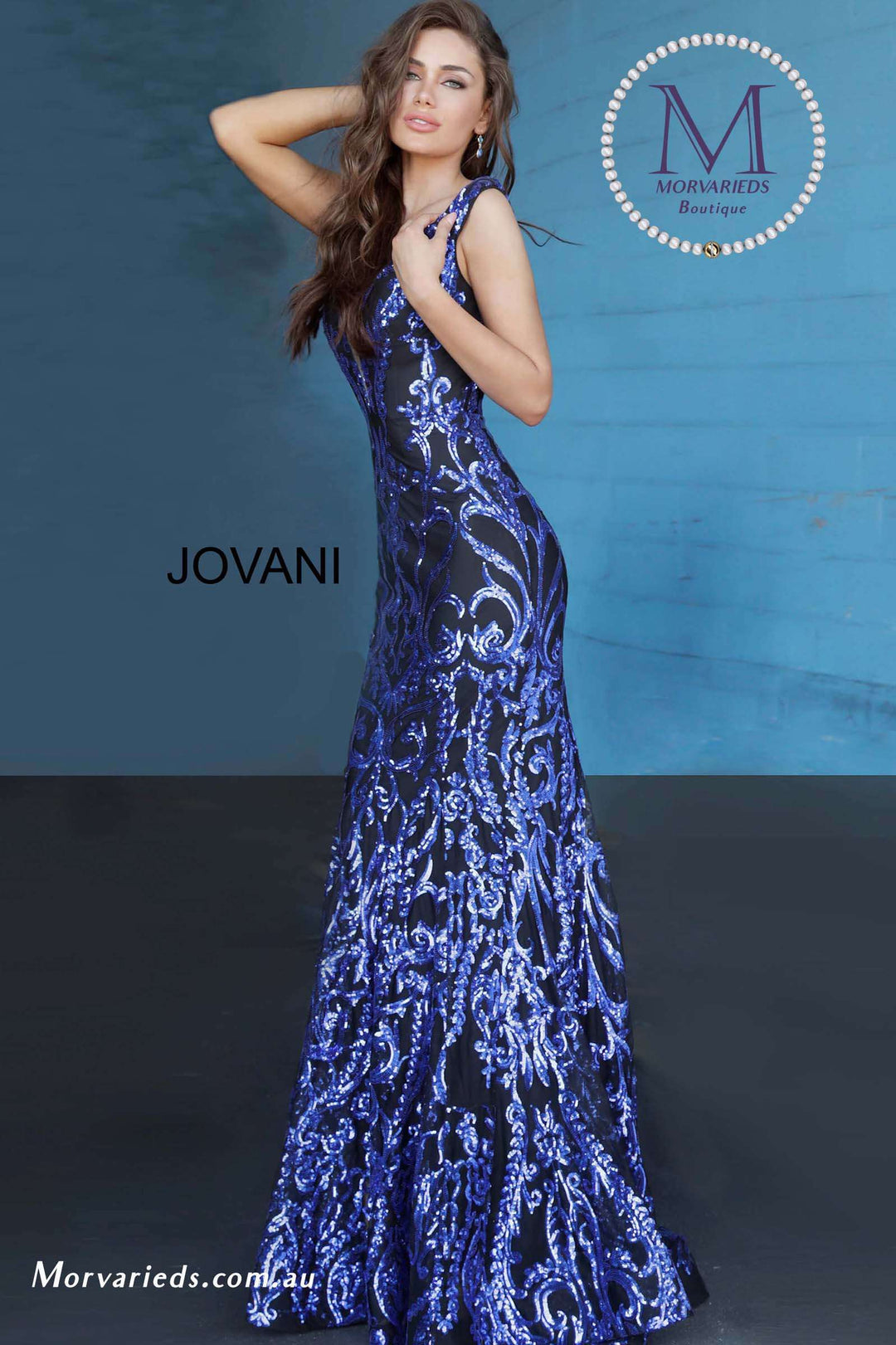 Off the Shoulder Sequin Prom Dress Jovani 63349 - Morvarieds Fashion