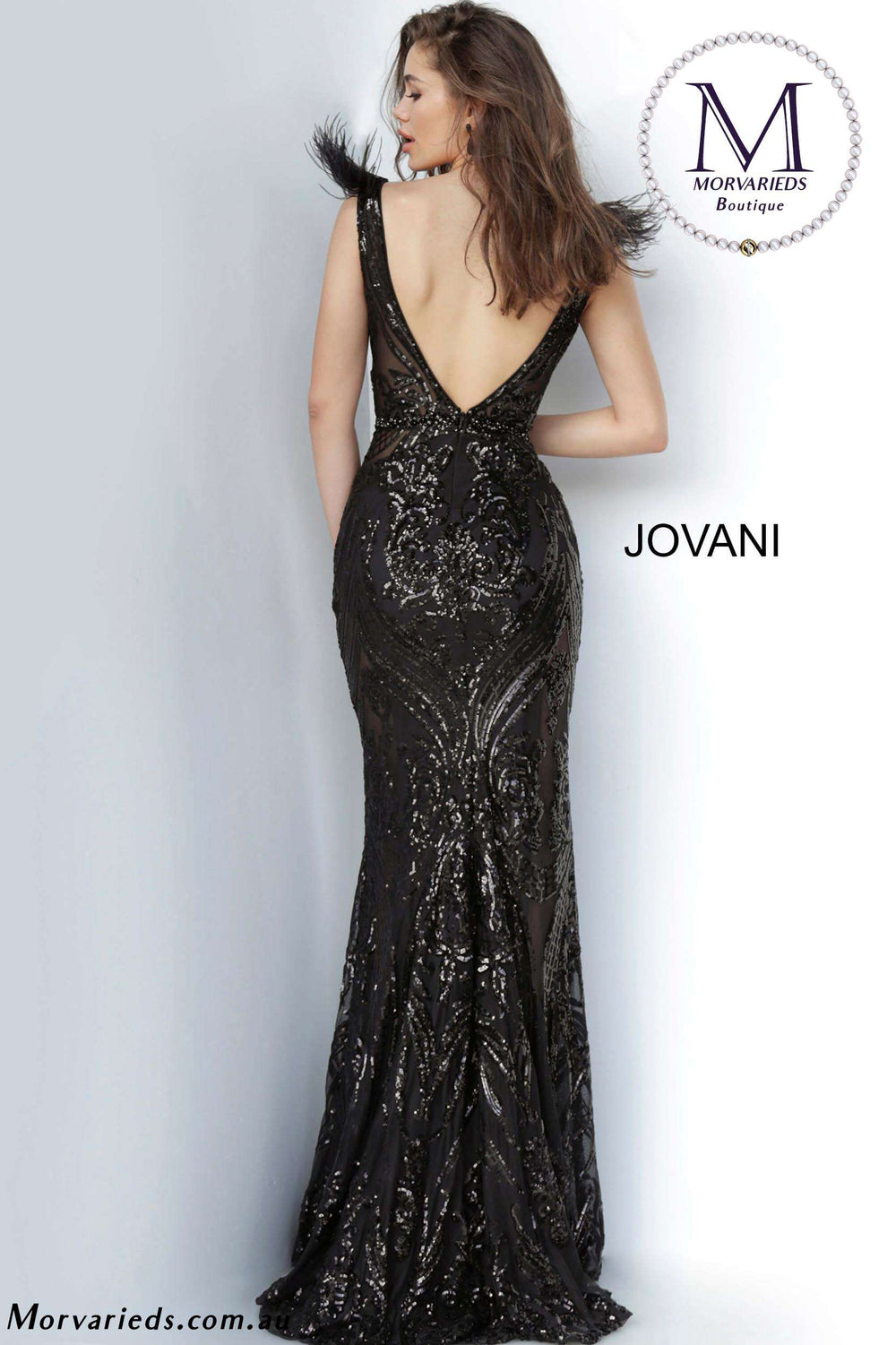 Sparkly Sequin Fitted Evening Dress Jovani 3180 - Morvarieds Fashion