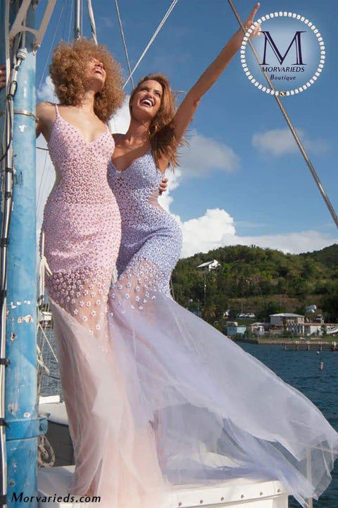 One Shoulder Beaded Prom Dress Jovani 60695 - Morvarieds Fashion
