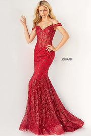 Embellished Off the Shoulder Prom Dress Jovani 05838 - Morvarieds Fashion