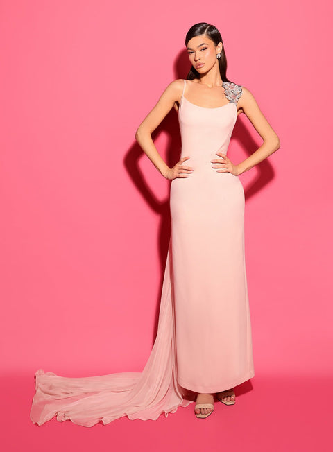 Ruched Formal Dress |JENILA - Tarik Ediz Prom Dress 98569 - Morvarieds Fashion