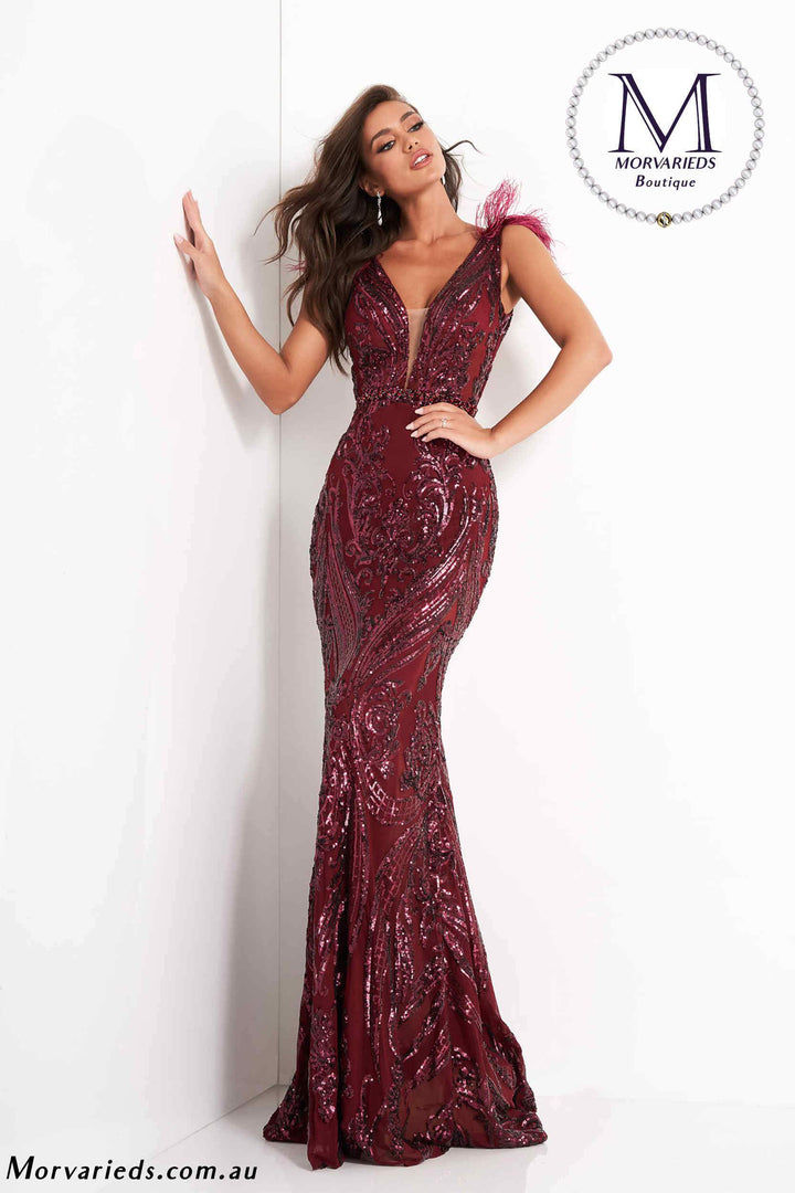 Sparkly Sequin Fitted Evening Dress Jovani 3180 - Morvarieds Fashion