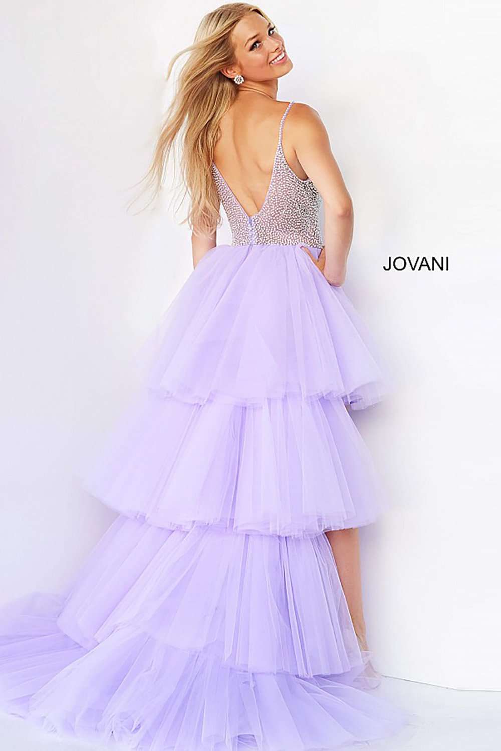 High Low Embellished Bodice Prom Dress Jovani 07231 - Morvarieds Fashion