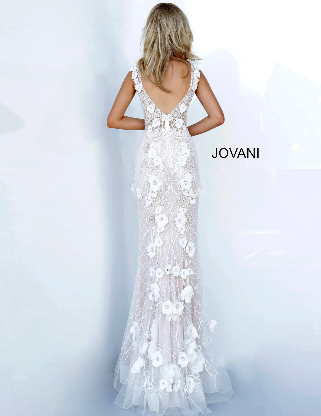 Floral Applique Evening Dress Jovani 02773 - Morvarieds Fashion