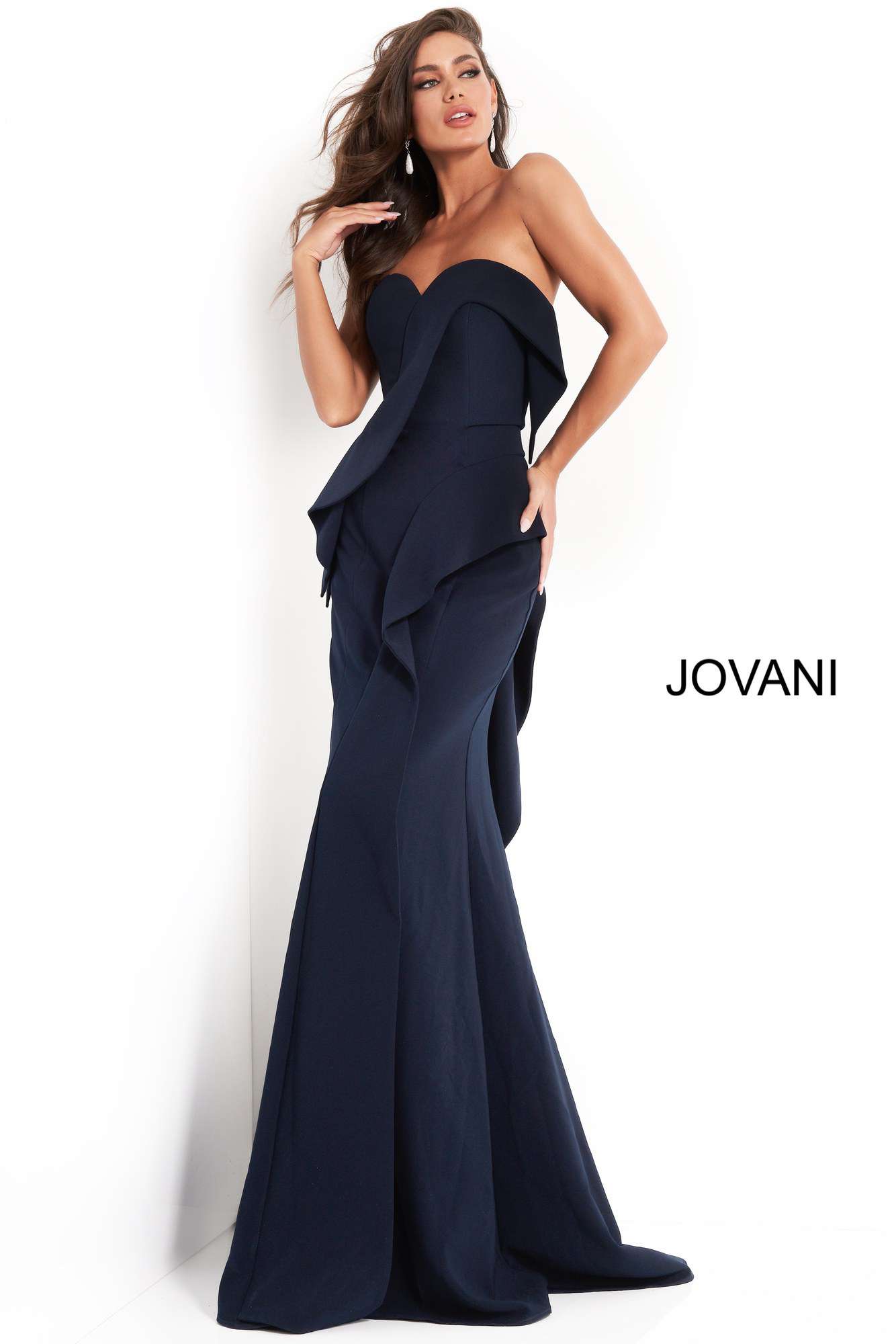 Strapless Sweetheart Neckline Evening Dress Jovani 4466 Morvarieds